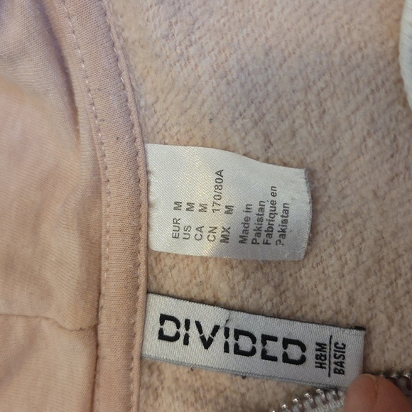 H&M Light Gray and Soft Pink Hooded Zipup Sweaters - Picture 3 of 11